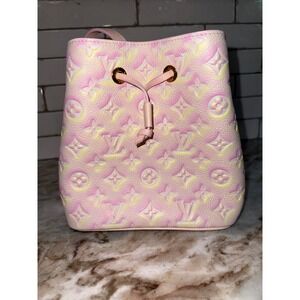 Louis Vuitton Stardust Neonoe & Drawstring Bag Mini Pink Monogram Empreinte